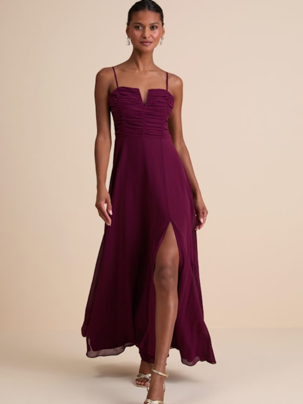 Lulus Sweeney Plum Purple Sleeveless Maxi Dress - Size XL